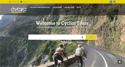 Desktop Screenshot of cyclisttours.com