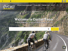 Tablet Screenshot of cyclisttours.com